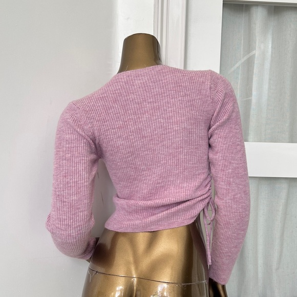 Brand New Zara Light Purple Ribbed Knit Top - Picture 4 of 5